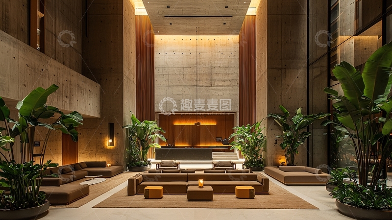 高清大图下载【趣麦麦图】现代酒店大堂设计