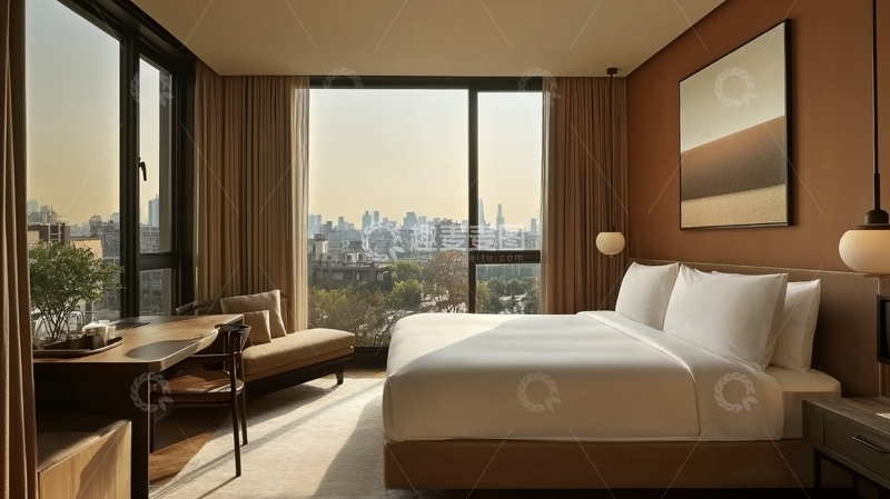 高清大图下载【趣麦麦图】现代卧室景观窗