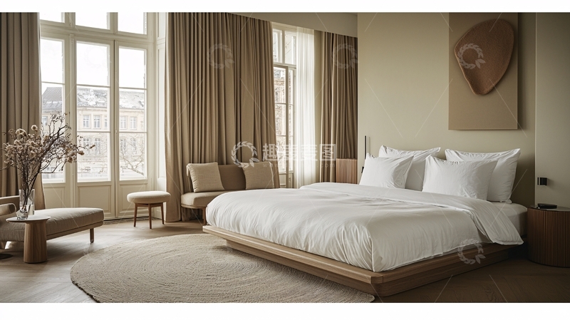 高清大图下载【趣麦麦图】米色调卧室