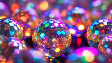 彩色闪光球