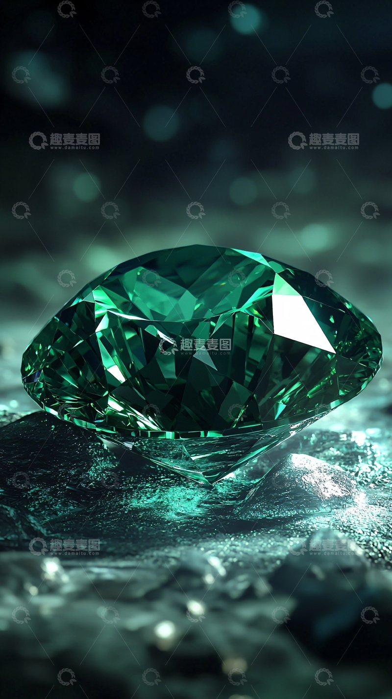 高清大图下载【趣麦麦图】深海绿宝石