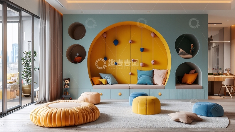 高清大图下载【趣麦麦图】儿童房趣味壁龛设计