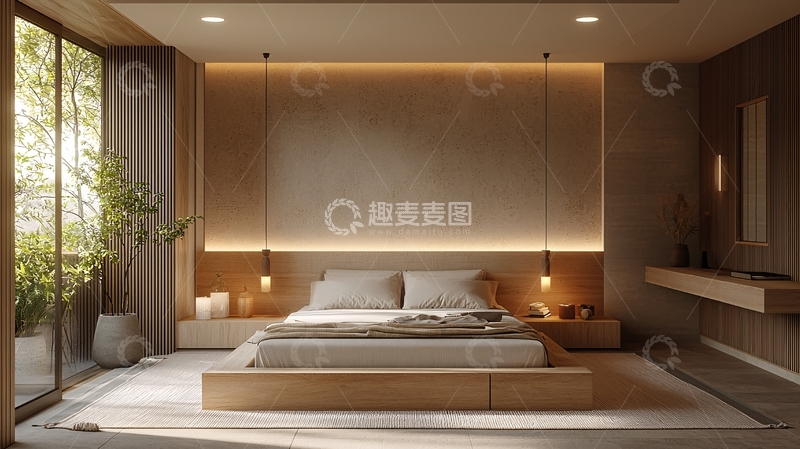 高清大图下载【趣麦麦图】卧室极简风格