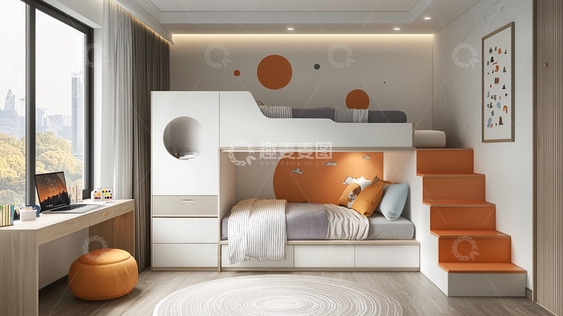 高清大图下载【趣麦麦图】温馨儿童房