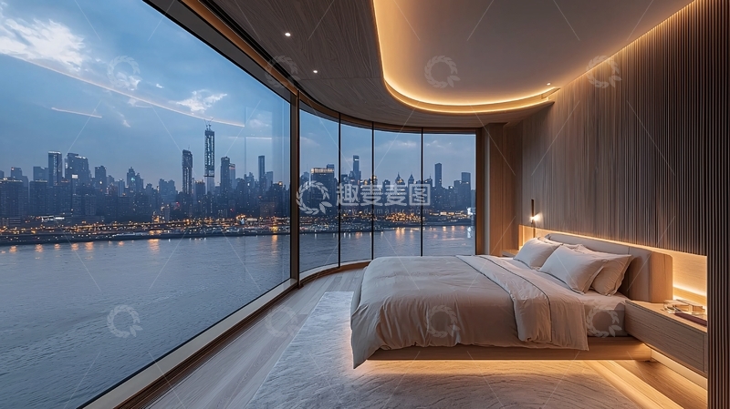 高清大图下载【趣麦麦图】-夜景卧室