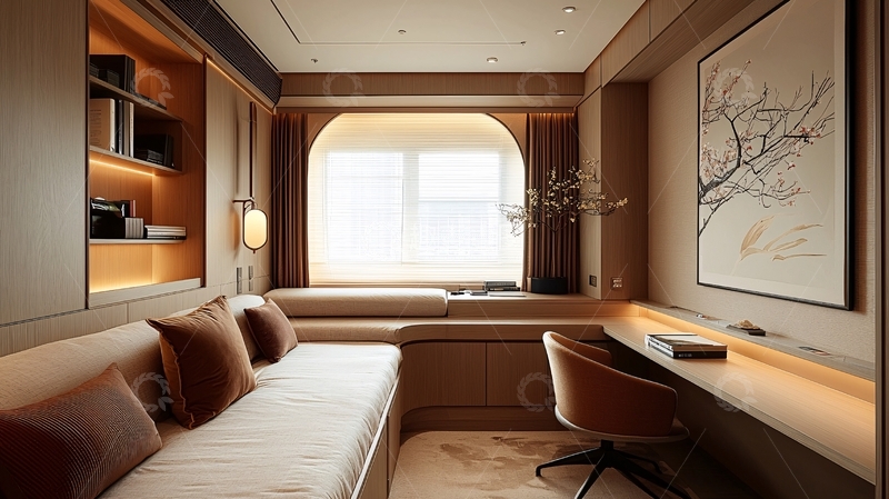 高清大图下载【趣麦麦图】现代简约书房设计