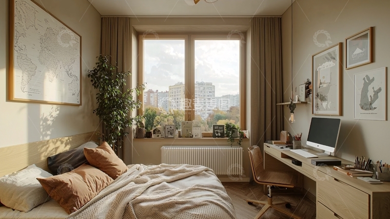 高清大图下载【趣麦麦图】极简温馨卧室设计