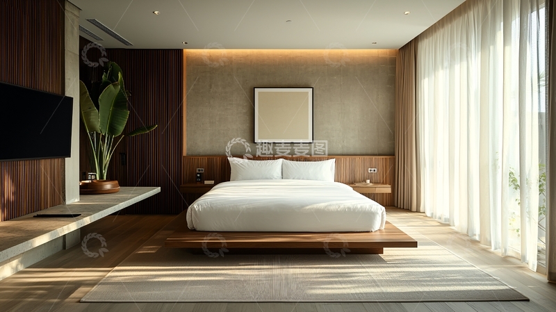 高清大图下载【趣麦麦图】简约风格的卧室