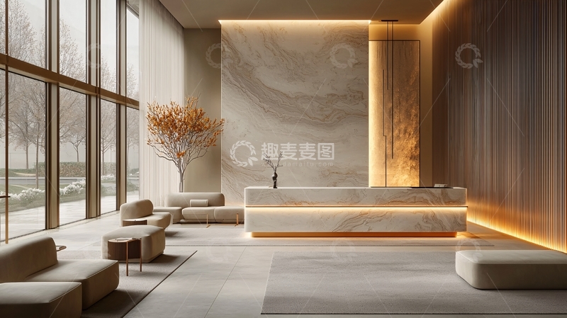 高清大图下载【趣麦麦图】现代简约大堂设计