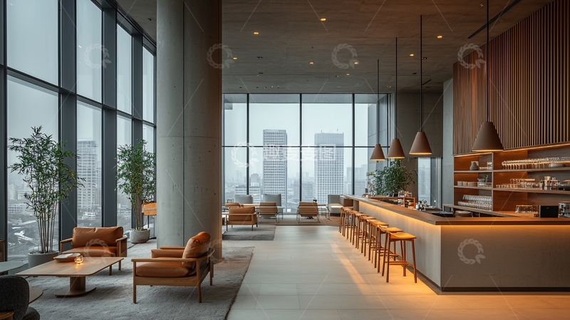 高清大图下载【趣麦麦图】现代高层公寓客厅