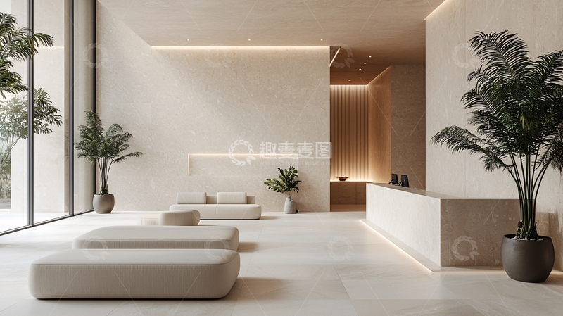 高清大图下载【趣麦麦图】现代简约酒店大堂