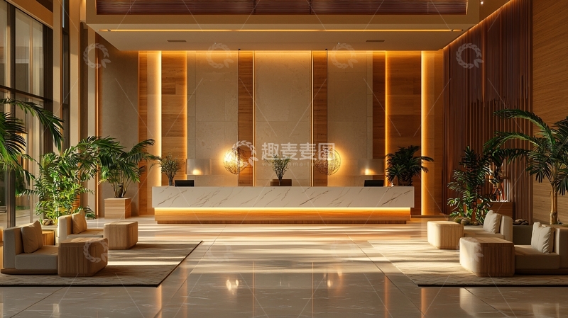 高清大图下载【趣麦麦图】高端酒店大堂接待处