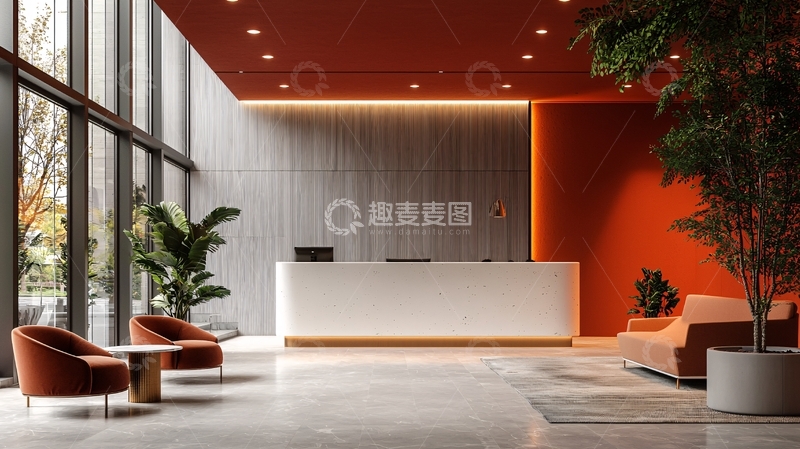 高清大图下载【趣麦麦图】现代化大堂接待区