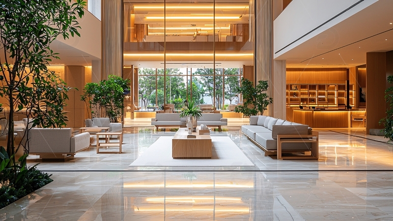 高清大图下载【趣麦麦图】明亮宽敞的现代接待区