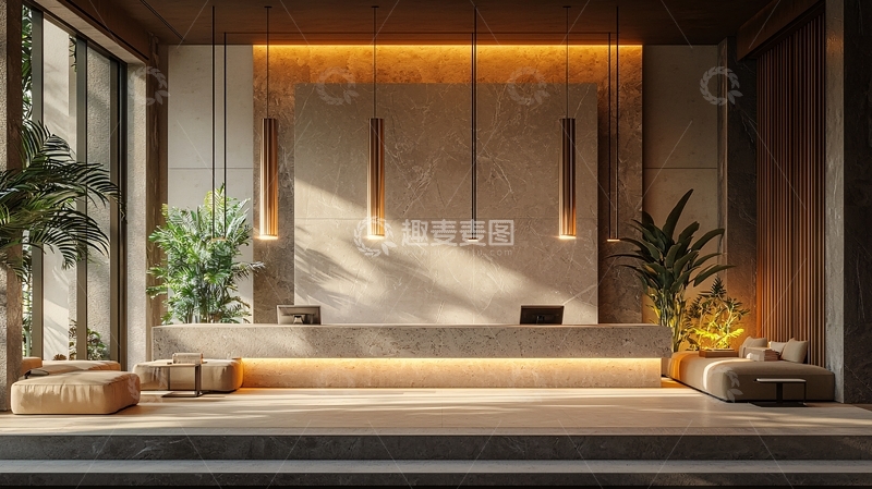 高清大图下载【趣麦麦图】酒店前台接待区