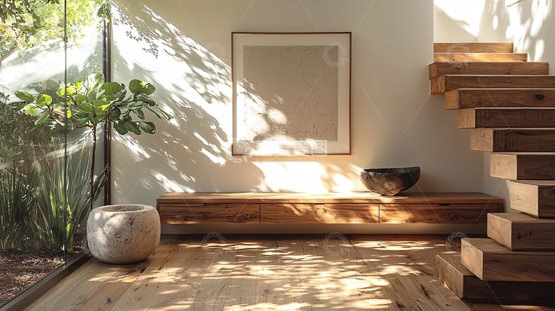 高清大图下载【趣麦麦图】明媚阳光下的简约室内