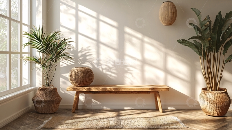 高清大图下载【趣麦麦图】阳光洒在房间的角落