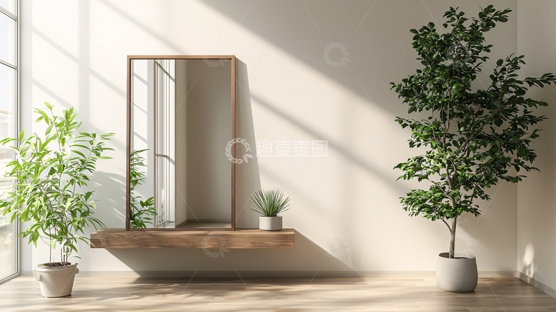 高清大图下载【趣麦麦图】室内植物与镜子