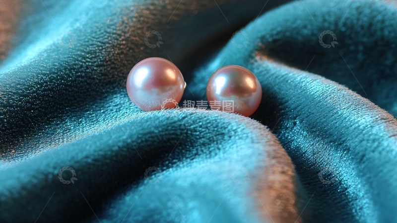 高清大图下载【趣麦麦图】粉色珍珠耳环