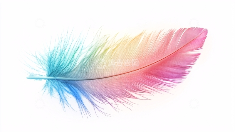 高清大图下载【趣麦麦图】彩虹羽毛