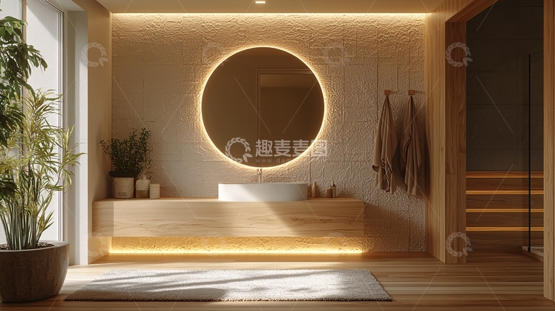 高清大图下载【趣麦麦图】极简主义风浴室