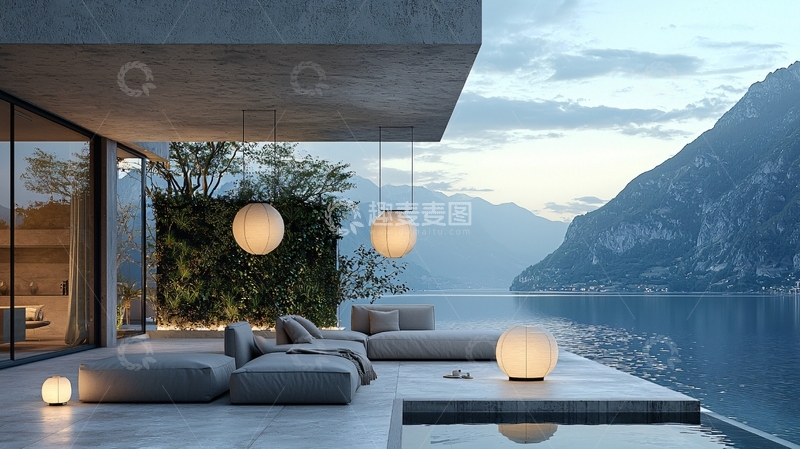 高清大图下载【趣麦麦图】现代简约户外阳台设计