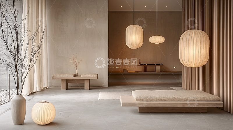 高清大图下载【趣麦麦图】极简日式禅意空间