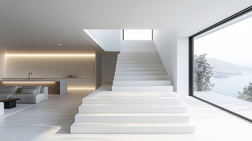 现代简约白色楼梯室内