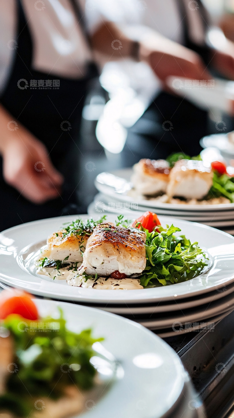 高清大图下载【趣麦麦图】美味烤鱼摆盘