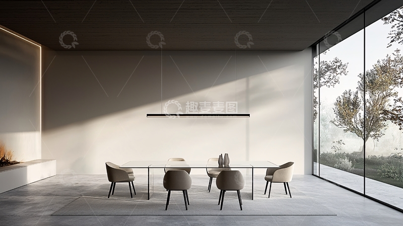 高清大图下载【趣麦麦图】极简现代餐厅设计
