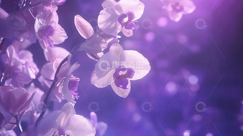 高清大图下载【趣麦麦图】紫色蝴蝶兰