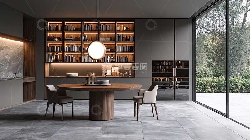 高清大图下载【趣麦麦图】现代极简餐厅设计