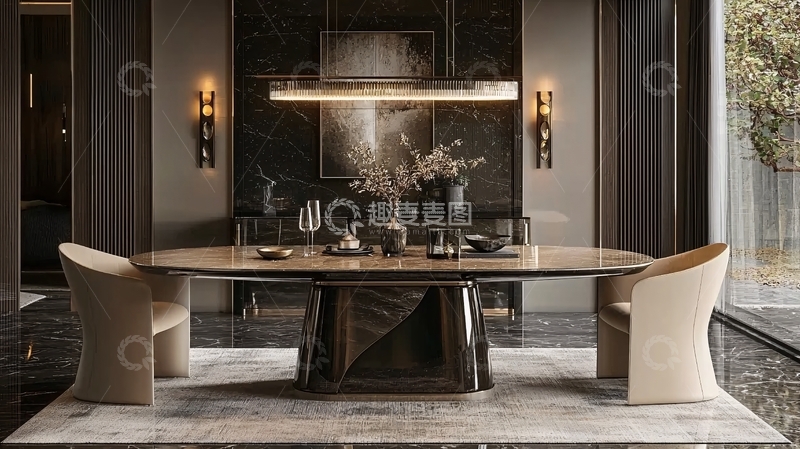 高清大图下载【趣麦麦图】豪华餐厅室内设计