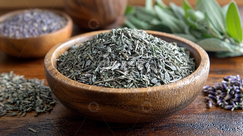 高清大图下载【趣麦麦图】木碗里干燥的香草