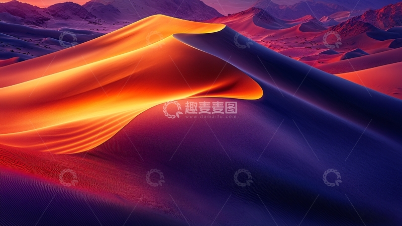 高清大图下载【趣麦麦图】沙漠日落