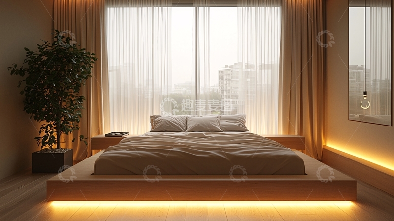 高清大图下载【趣麦麦图】简约风卧室