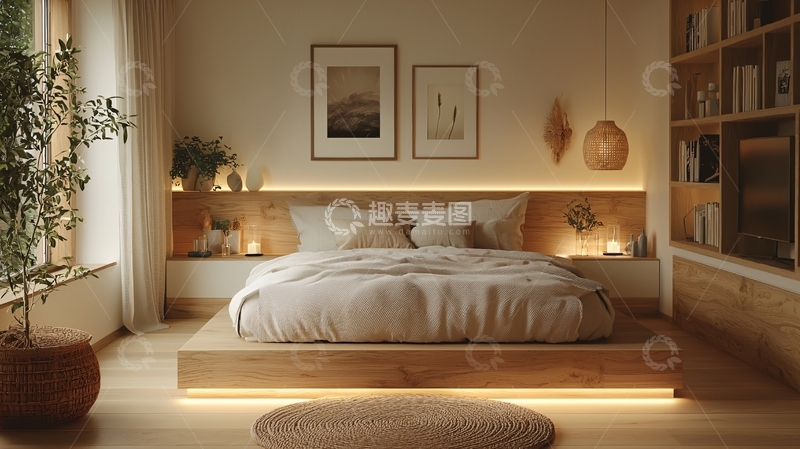 高清大图下载【趣麦麦图】温馨舒适的卧室
