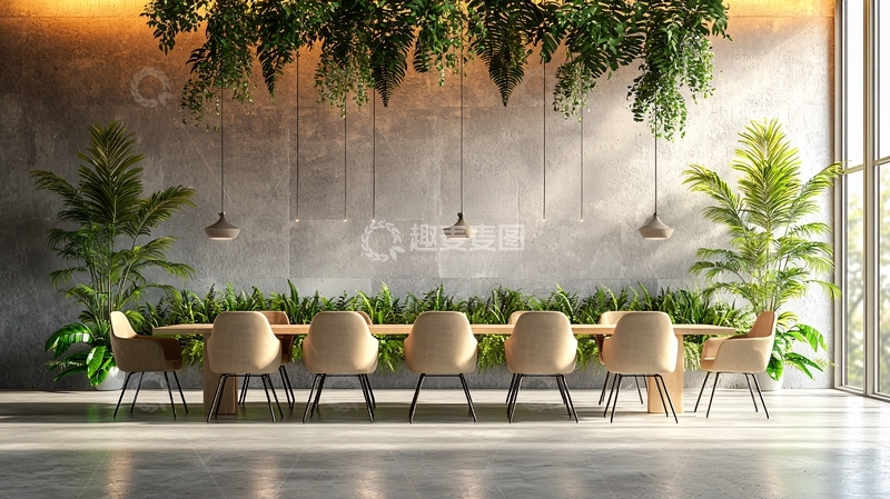 高清大图下载【趣麦麦图】会议室绿植装饰