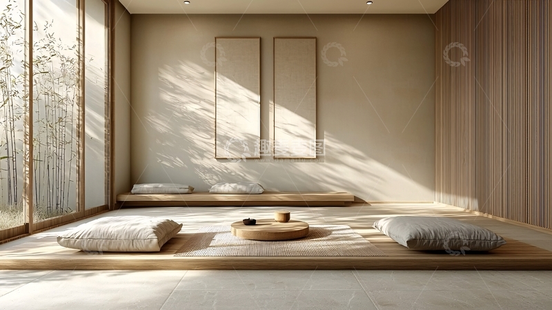 高清大图下载【趣麦麦图】日式禅意室内空间