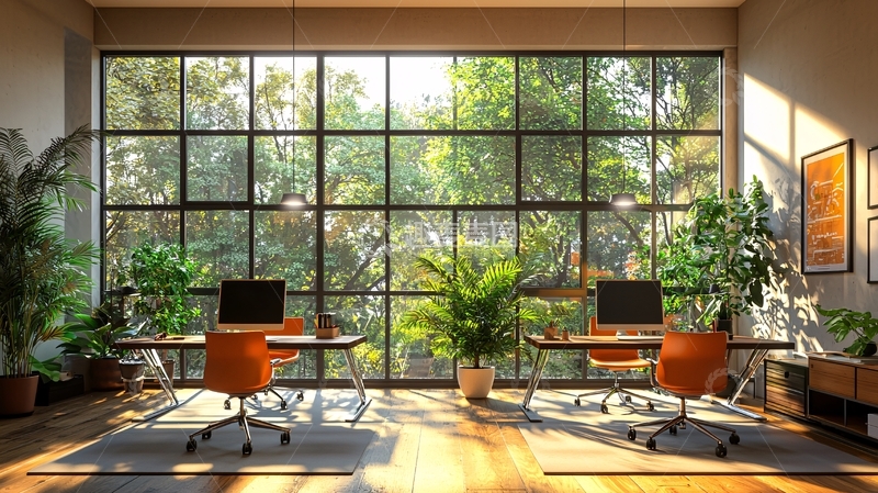 高清大图下载【趣麦麦图】明亮通透的现代办公室