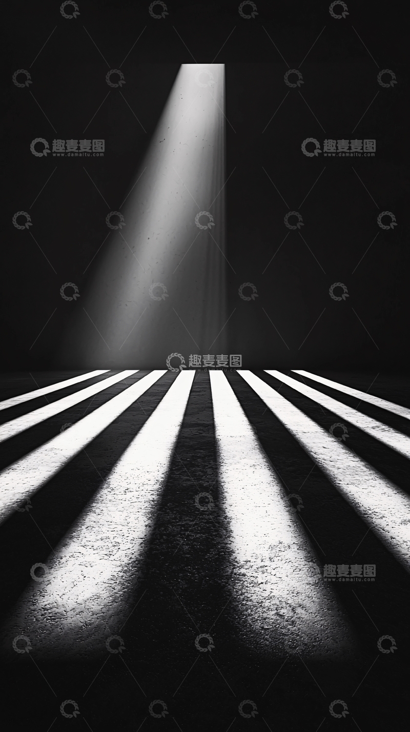 高清大图下载【趣麦麦图】光束穿透黑暗