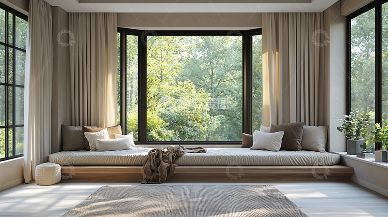 高清大图下载【趣麦麦图】窗边休憩平台