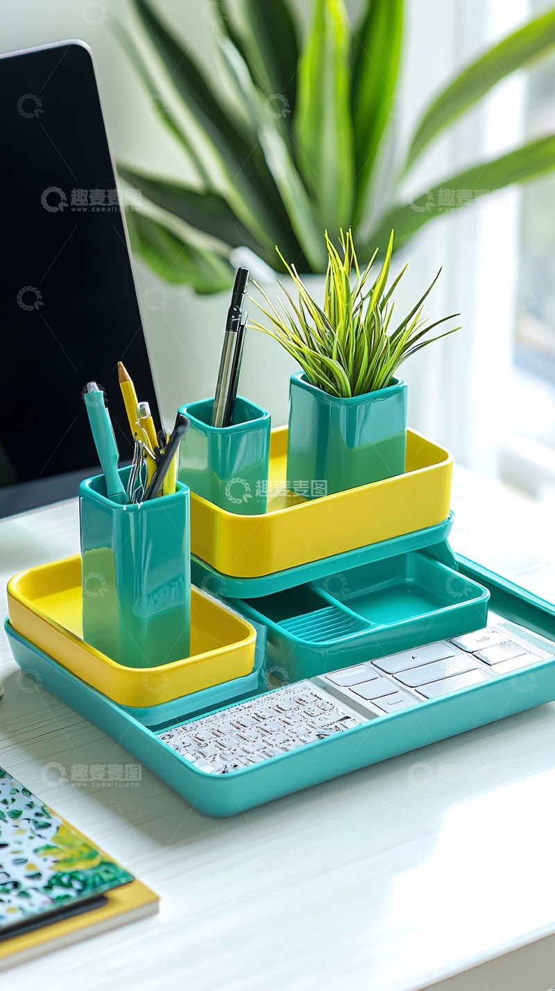 高清大图下载【趣麦麦图】桌面收纳套装