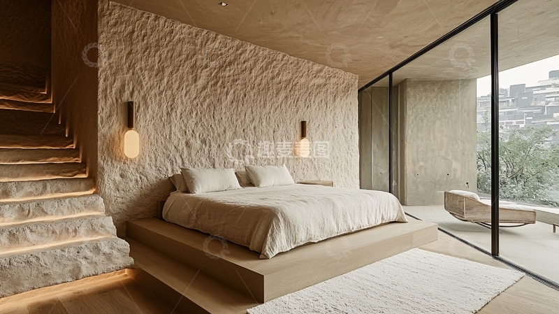 高清大图下载【趣麦麦图】米色调卧室