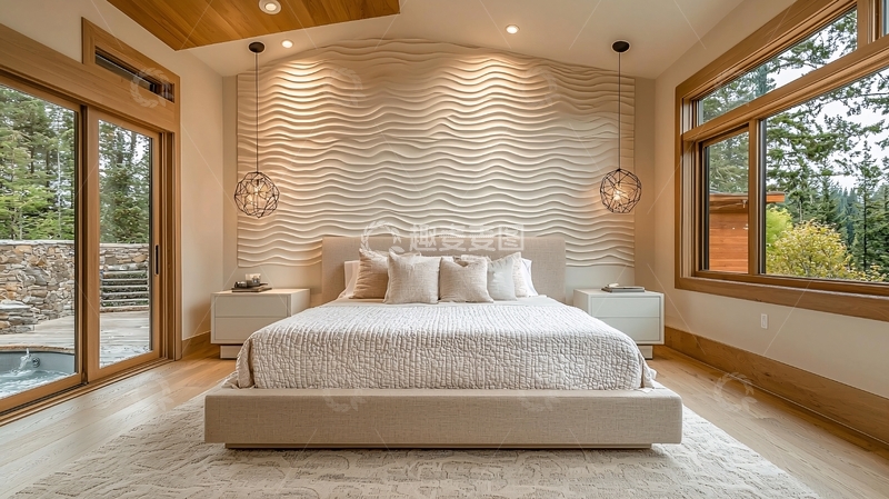 高清大图下载【趣麦麦图】明亮宽敞的卧室