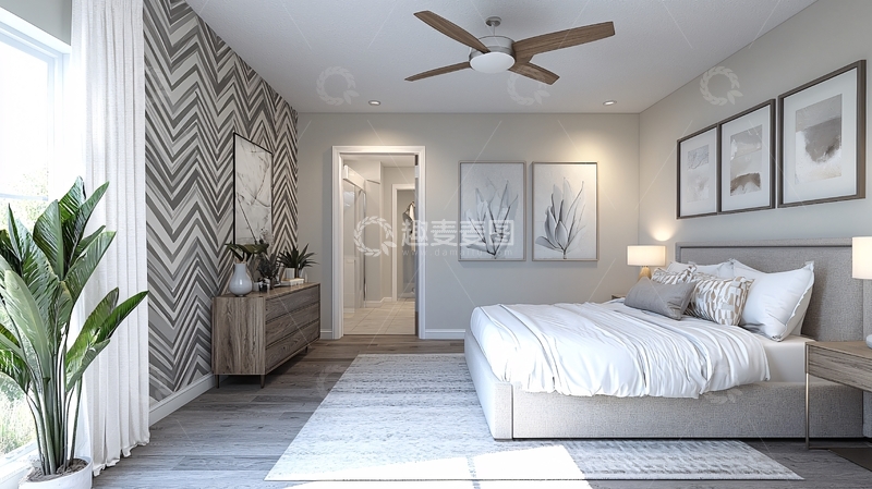 高清大图下载【趣麦麦图】现代简约卧室41