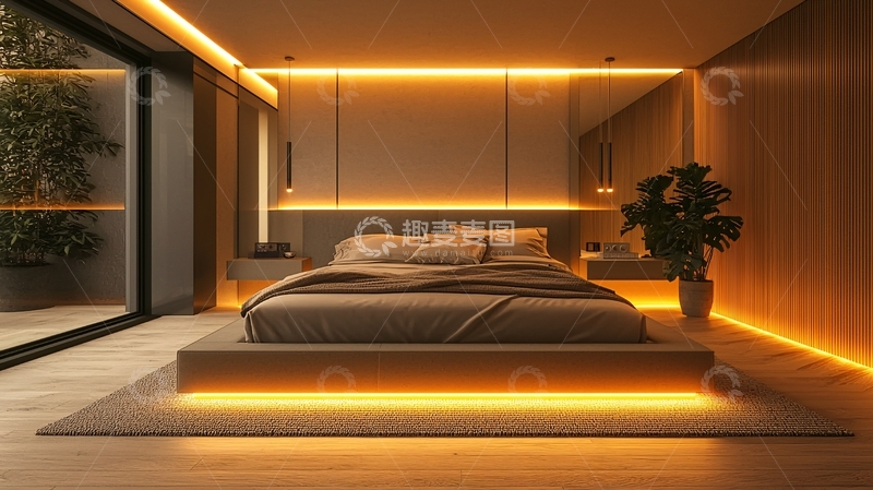 高清大图下载【趣麦麦图】现代简约卧室39