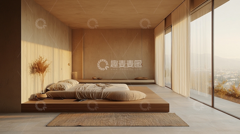 高清大图下载【趣麦麦图】极简风卧室设计