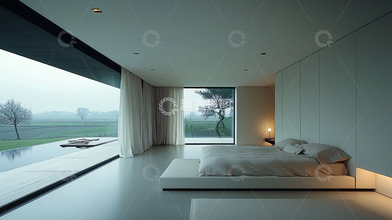 高清大图下载【趣麦麦图】极简主义卧室