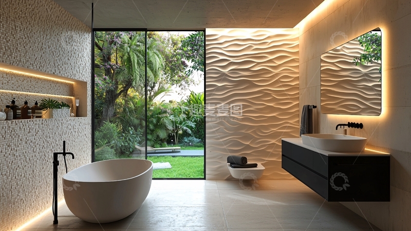 高清大图下载【趣麦麦图】现代简约浴室设计